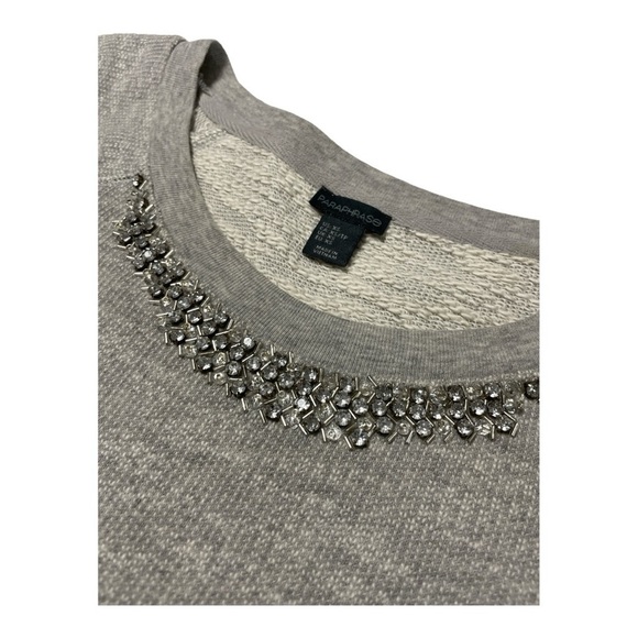 Paraphrase Embellished Tunic oversized Gray Sweater Dress size M
T - Picture 6 of 12